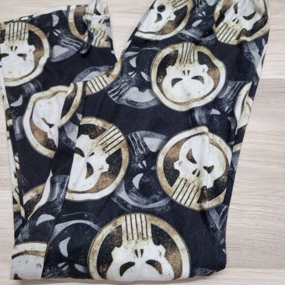 MARVEL Mens Black Fleece Punisher Pajama Pants Size Small - Picture 2 of 5